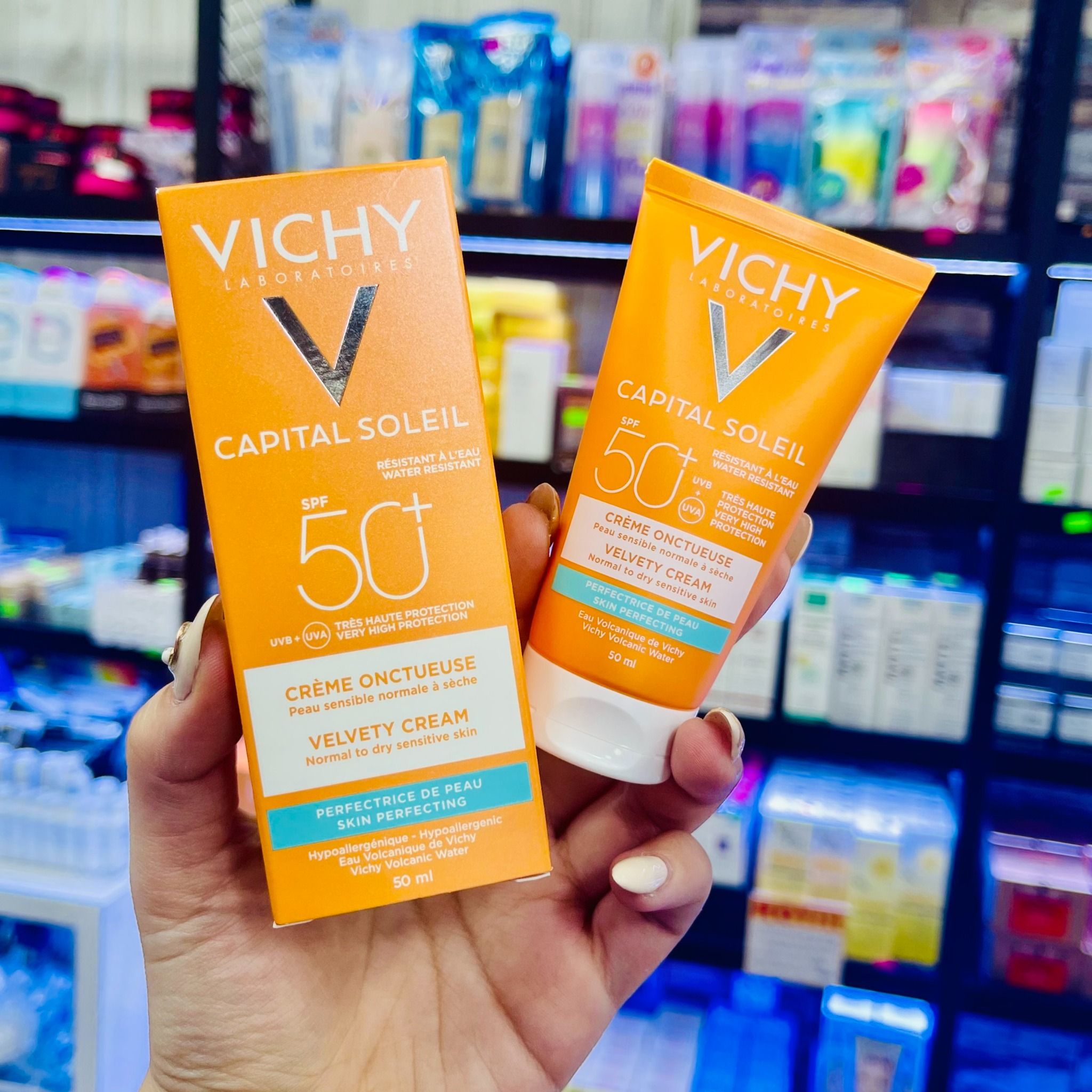  (Mẫu Mới) Kem Chống Nắng Màn Lọc Tiên Tiến VICHY Capital Idéal Soleil Water Resistant SPF50+ 50ml (2 Loại) 