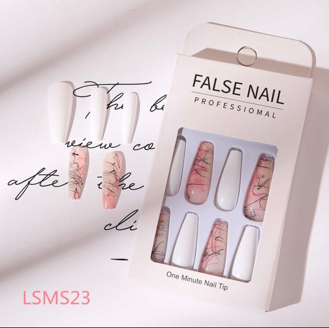 Hộp 24 Móng Tay Giả Đính Hạt, Đá Nails Box Cao Cấp Nội Địa Trung Kèm Keo Dán + Dũa Móng