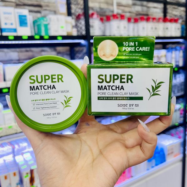  Mặt Nạ Đất Sét Trà Xanh Giảm Mụn Đầu Đen, Bã Nhờn SOME BY MI Super Match Pore Clean Clay Mask 100g 