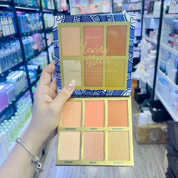  Bảng Má Hồng Highlight 6 ô BH Cosmetics Glowing in Greece Palette 