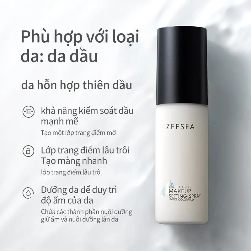  Xịt Khóa Nền Bắt Sáng, Bền Lớp Trang Điểm ZEESEA Lasting Makeup Setting Spray - 100ml 