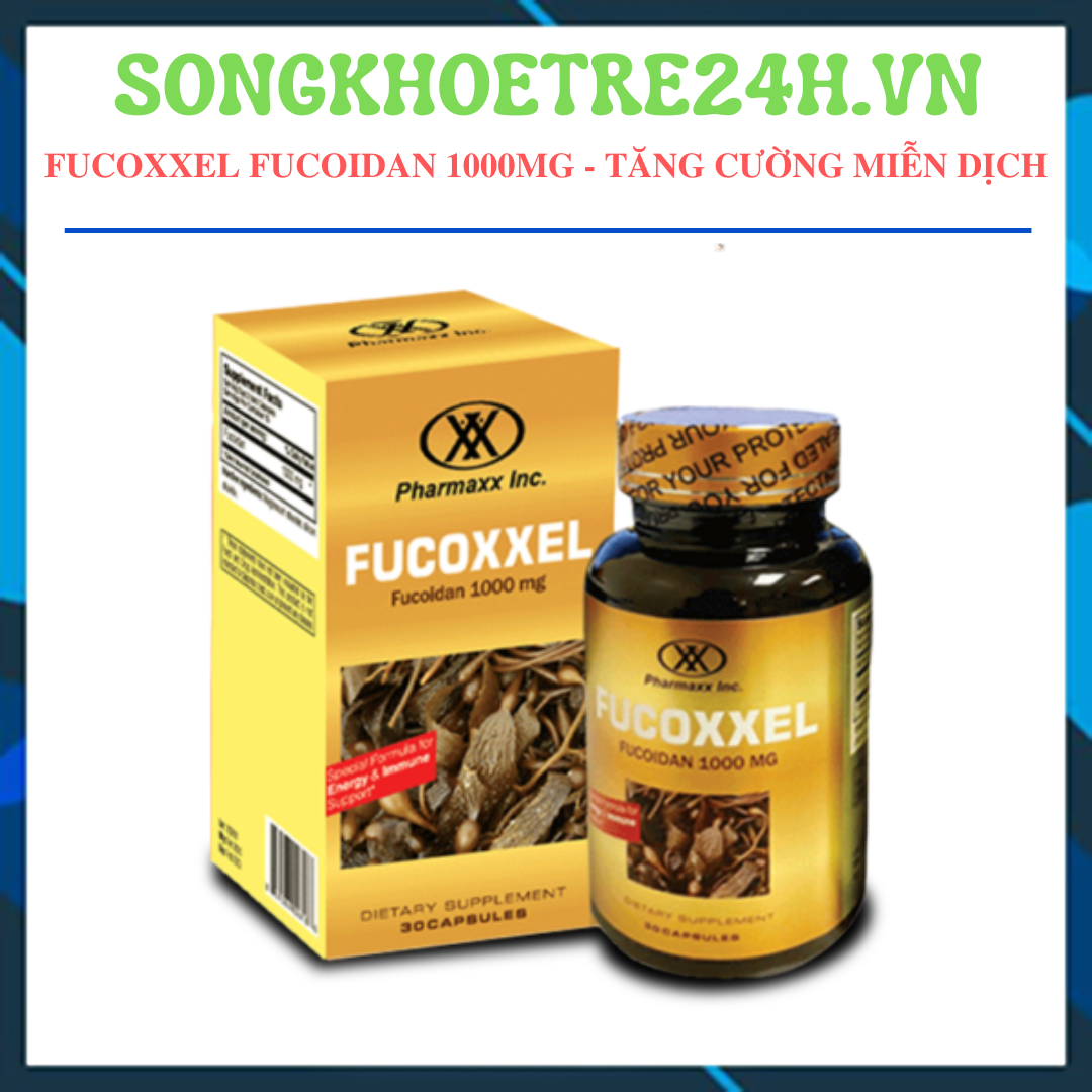 TPBVSK FUCOXXEL FUCOIDAN 1000 mg - nâng cao sức đề kháng, chống oxy hóa, tăng cường hệ thống miễn dịch