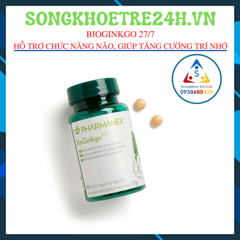  BioGinkgo 27/7 hỗ trợ chức năng não và tăng cường trí nhớ 