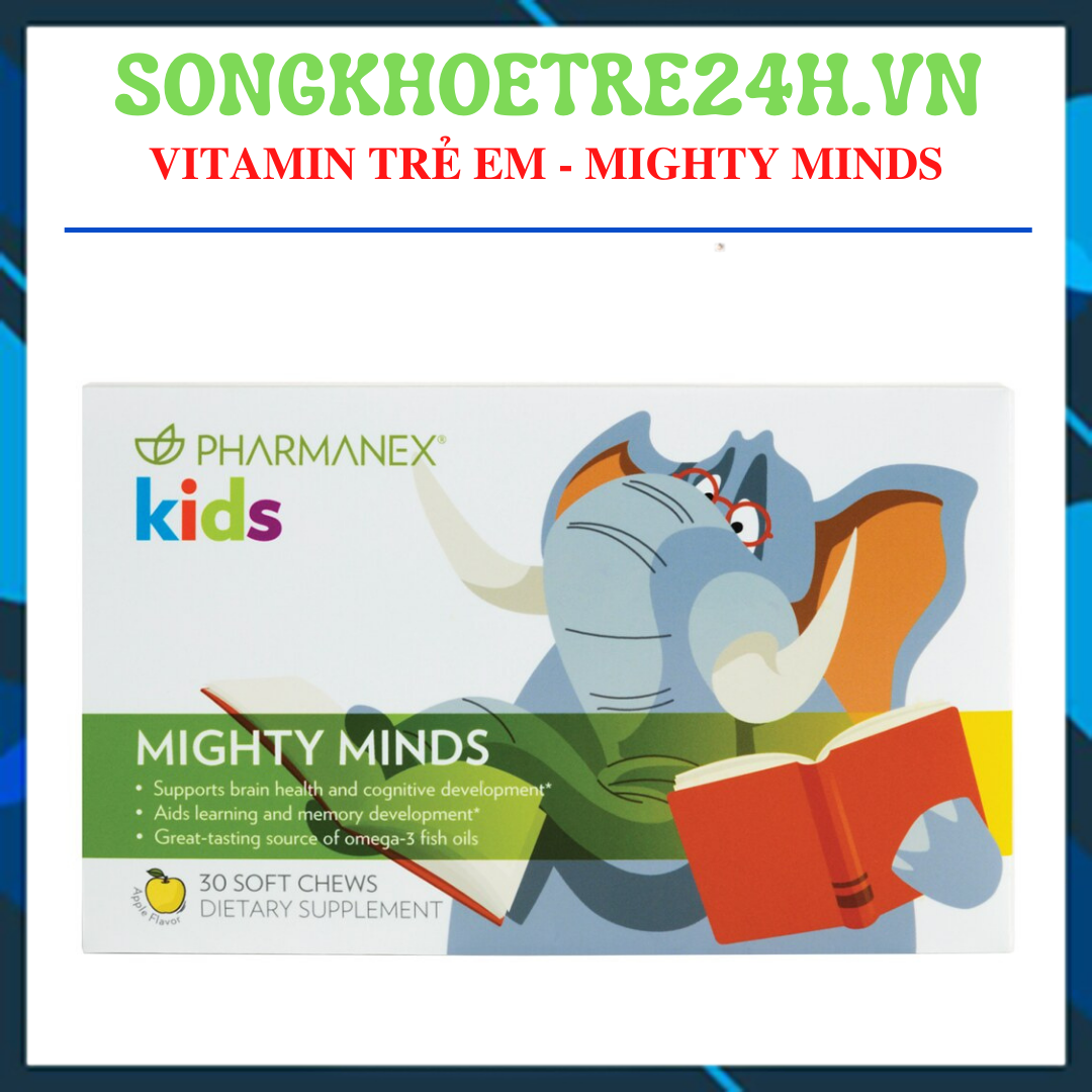 Vitamin trẻ em - Mighty Minds Phamarnex Nuskin (viên nhai)