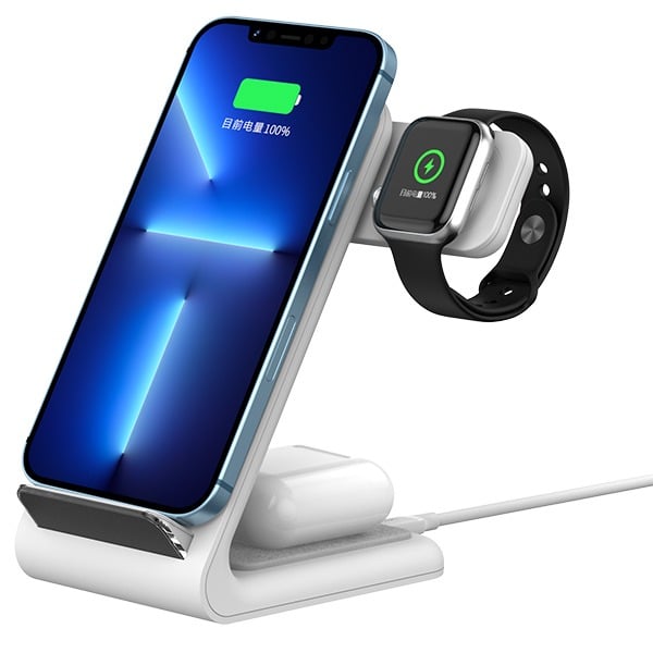 Đế Sạc Không Dây Mazer DESK Trio SWING 3-in-1 Wireless Charger