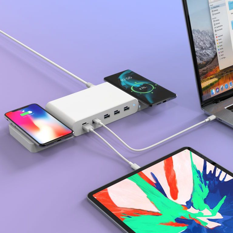 Sạc đa cổng Macbook HyperJuice Ultimate Charger 110W Dual Wireless Charge 15W