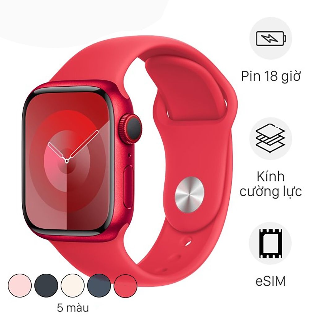 Apple Watch S9 LTE 45mm Viền Nhôm Dây Cao Su (VN/A)