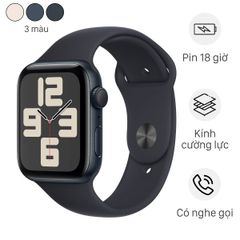 Apple Watch SE 2023 GPS 40mm Viền Nhôm Dây Cao Su (Chính hãng)
