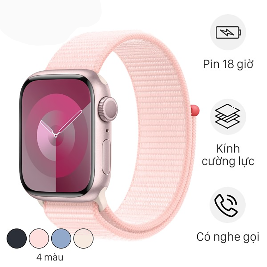 Apple Watch S9 GPS 41mm Viền Nhôm Dây Vải (VN/A)