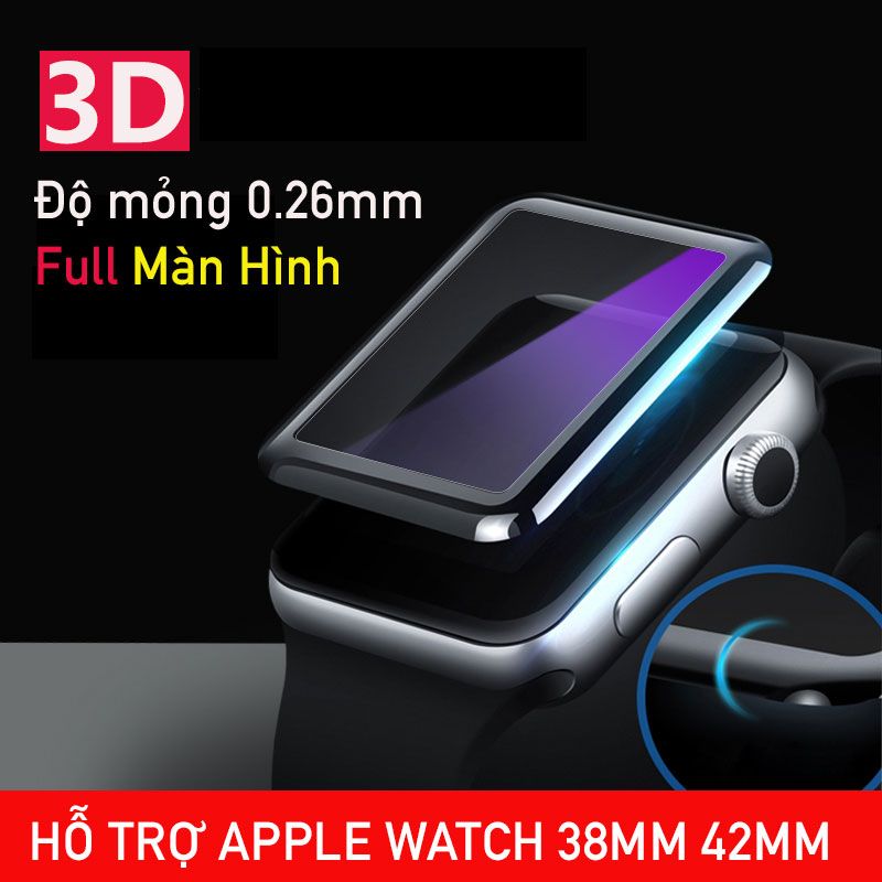 Dán cường lực Apple Watch 3D Full màn chính hãng Coteeci