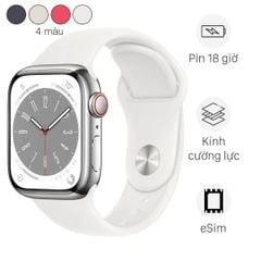 Apple Watch S8 LTE 41mm viền nhôm dây cao su (VN/A)