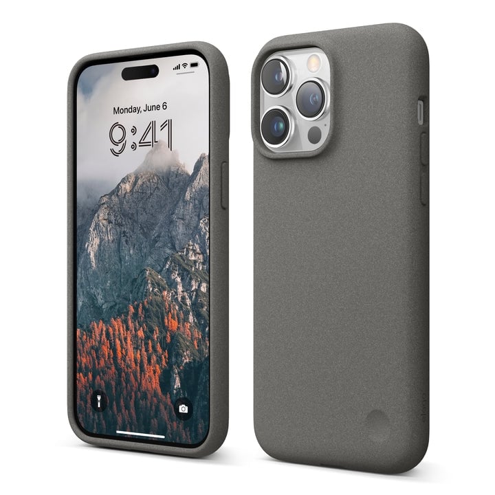 Ốp lưng iphone 14 pro max Elago Pebble DarkGrey