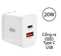 Bộ Combo cáp sạc Hyper 20W 2 cổng  -  C to Lightning chuẩn MFI 2M