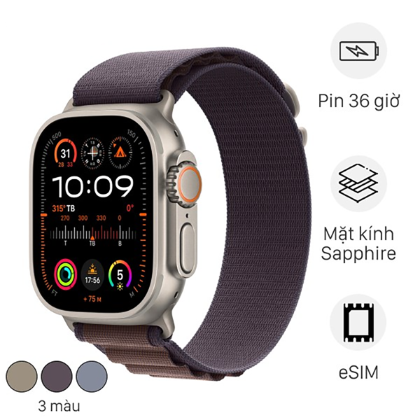 Apple Watch Ultra 2 49mm l Khung Titan l Dây Alpine - Chính Hãng VN/A