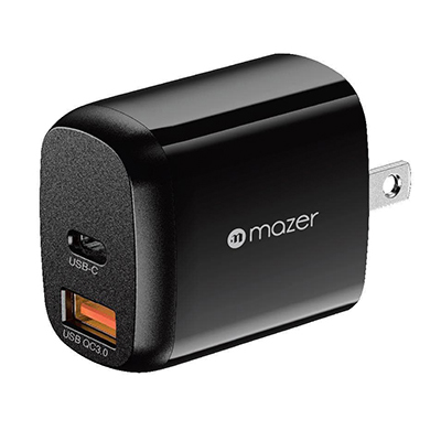 Cốc Sạc Mazer Infinite.Boots Super MINI 20W USB-C + USB-A