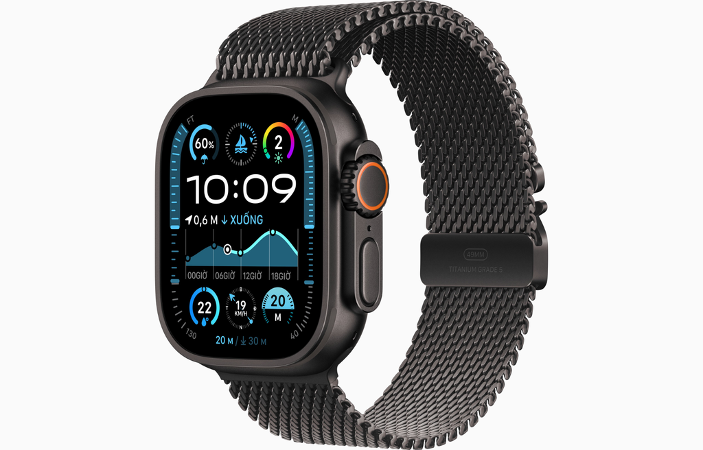 Apple Watch Ultra 2 49mm l Khung Titan l Dây Milan - Chính Hãng VN/A (2024)