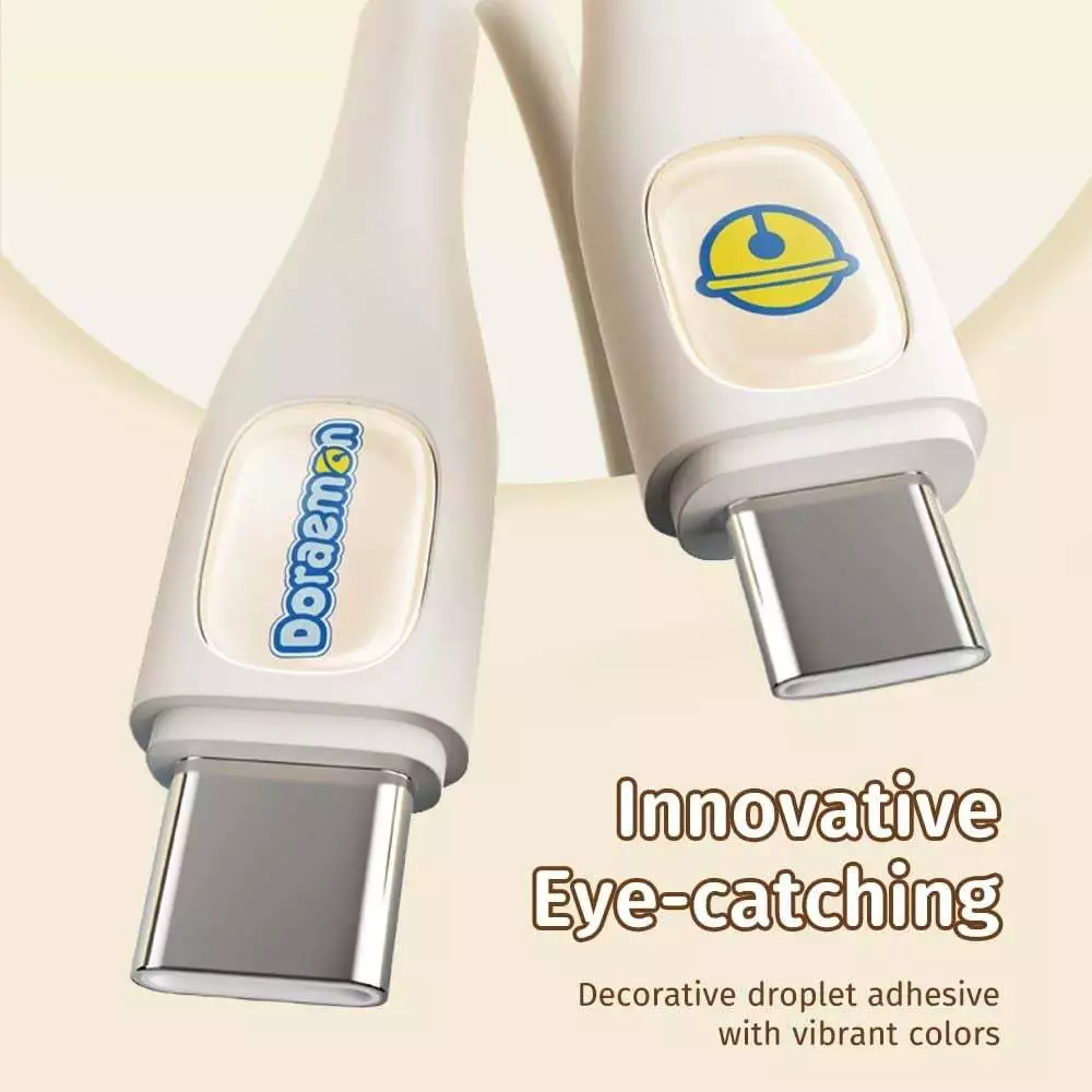 Cáp Sạc Nhanh ROCK Doraemon Type-C to Type-C 60W 1.2M