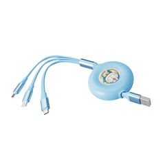 Cáp sạc Doraemon tích hợp 3 đầu (Lightning, Micro USB, Type-C) 1M