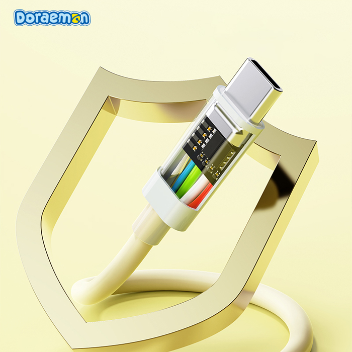 Cáp sạc nhanh Rock Doraemon PD-100W USB-A to type-C 1M
