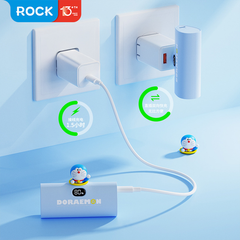 Pin Sạc Dự Phòng ROCK Doraemon màn LED 4800mAh PD20W Lightning