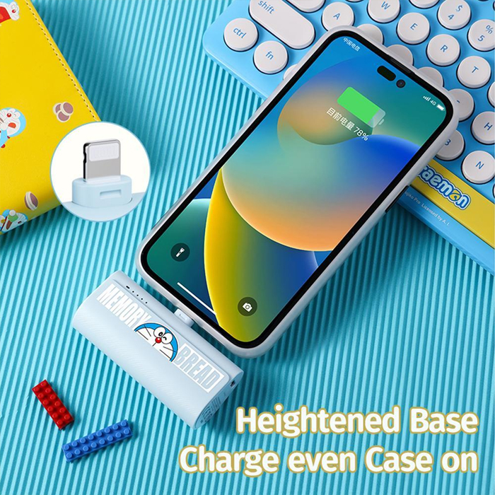 Pin Sạc Dự Phòng ROCK Doraemon Memory Bread 4800mAh PD20W Lightning
