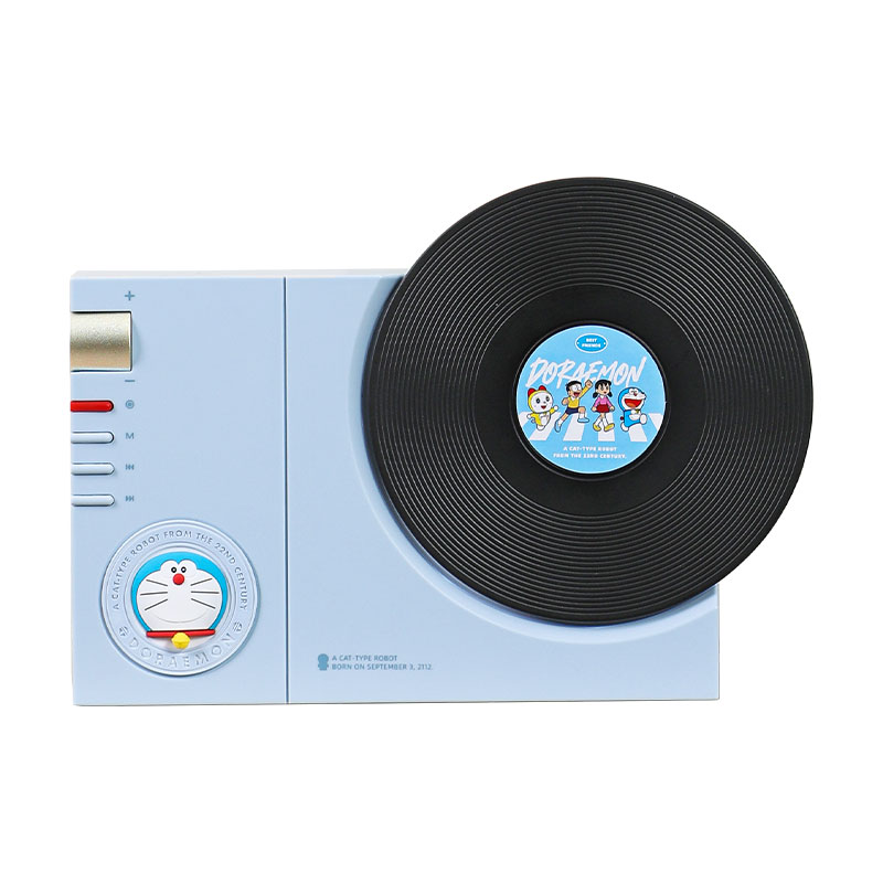 Loa Bluetooth Rock Doraemon Vintage Vinyl Record Player Style (Bluetooth v5.3, 6H, 1200mAh, EDR)