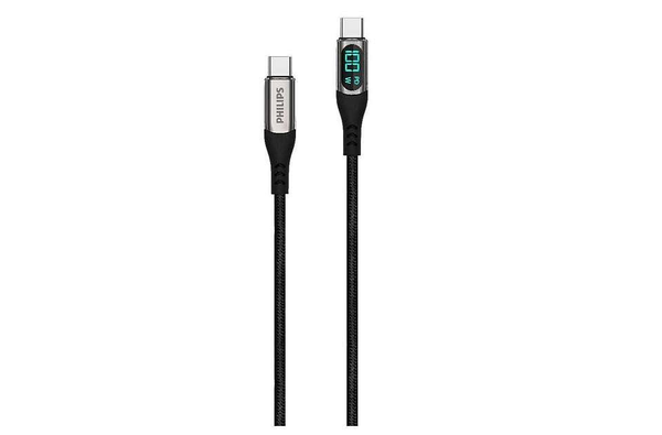 Cáp sạc Philips DLC9100 Type C to Type C, 1.2M 100W(MAX)