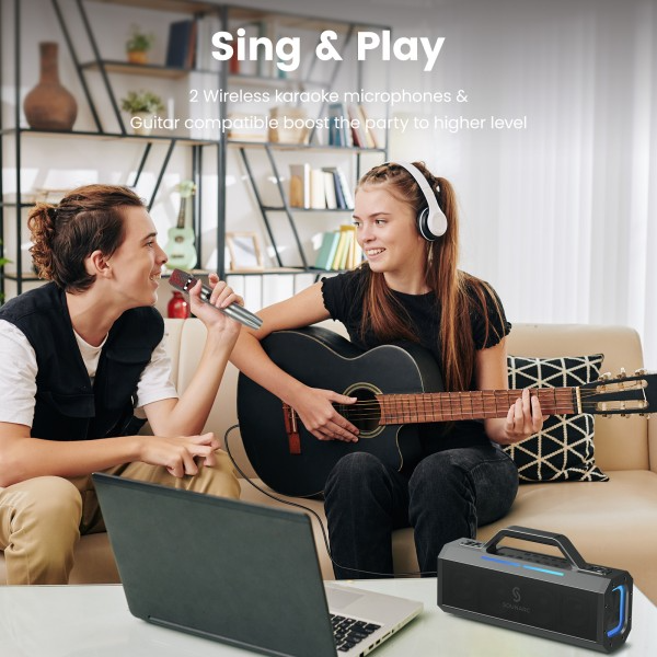 Loa karaoke kháng nước SOUNARC K1 (Tặng kèm 2 Micro)