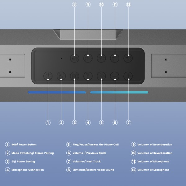 Loa karaoke kháng nước SOUNARC K1 (Tặng kèm 2 Micro)