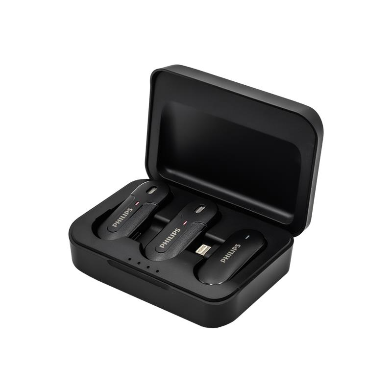 Bộ micro không dây cài áo Philips DLM9002L kết nối cổng Lighting (1 Receiver + 2 Mic)