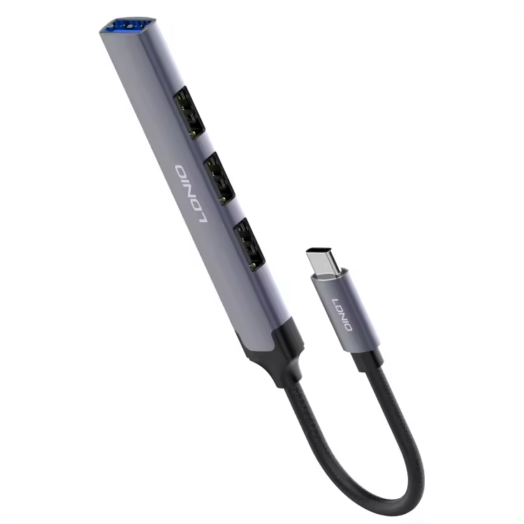 Cổng chuyển LDNIO 4in1 USB-C to USB*3 (DS-34U)