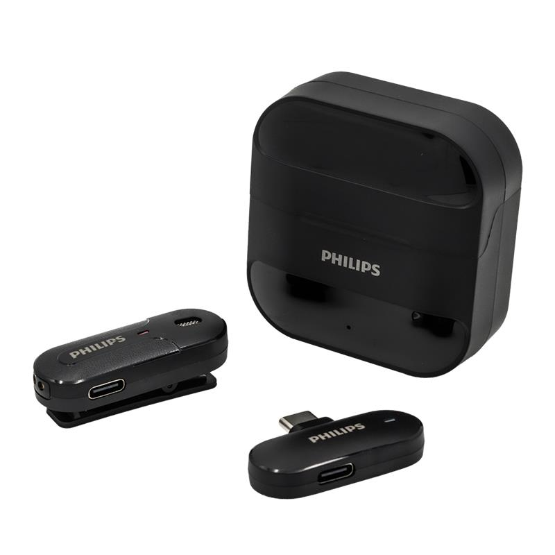 Bộ micro không dây cài áo Philips DLM9001C kết nối cổng USB-C (1 Receiver + 1 Mic)