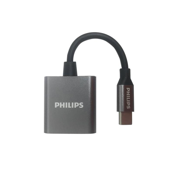 Đầu chuyển Philips SWA3021 Type C sang Audio AUX 3.5mm và Type C