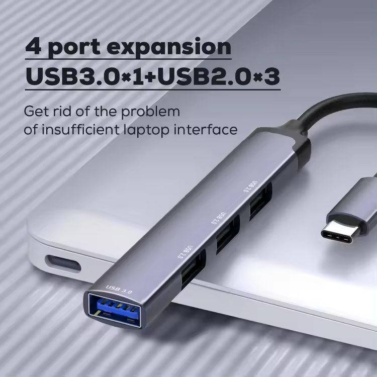 Cổng chuyển LDNIO 4in1 USB-C to USB*3 (DS-34U)