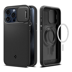 Ốp lưng Spigen iPhone 15 Pro Optik Armor Black