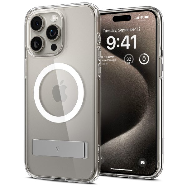 Ốp lưng Spigen iPhone 15 Pro Max Ultra Hybrid S Magfit Crystal Clear