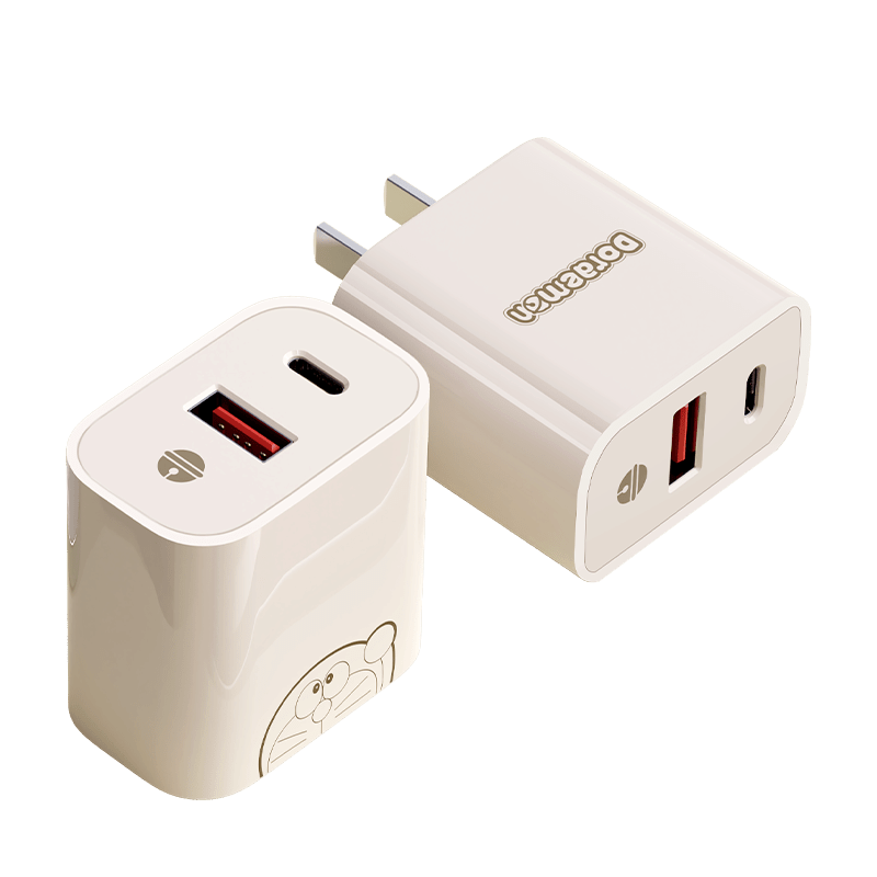 Củ sạc Doraemon Dual Port A+C PD20W Fast Charging Adapter – Beige (Model No.RIC-389)