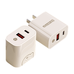 Củ sạc Doraemon Dual Port A+C PD20W Fast Charging Adapter – Beige (Model No.RIC-389)
