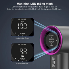 Quạt mini cầm tay 100 mức độ gió, pin 4000mAh