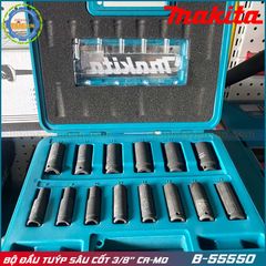 Bộ đầu tuýp dài CR-MO Makita B-55550 Cốt 3/8