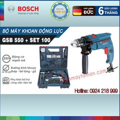 Bộ máy khoan động lực Bosch GSB 550 Set 100 phụ kiện