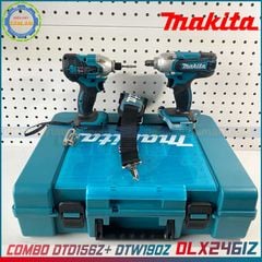 Combo máy vặn vít và máy bulong dùng PIN DTW190Z DTD156Z makita DLX2461Z