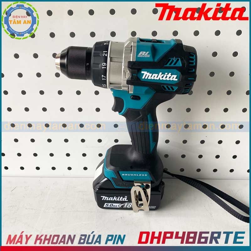 May khoan bua va v n vit dung PIN 18V Makita DHP486RTE 2 PIN 5.0Ah i n May Tam An