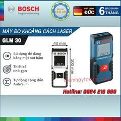 Máy đo khoảng cách laser Bosch GLM 30 chính hãng