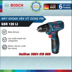 Máy khoan vặn vít dùng PIN Bosch GSR 120 LI