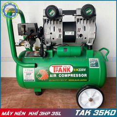 Máy nén khí không dầu lên hơi nhanh TANK 35L 3HP TAK-35KD