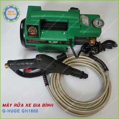 Máy rửa xe gia đình G-huge GH1800 - Tặng bình tạo bọt, thanh đồng nối dài