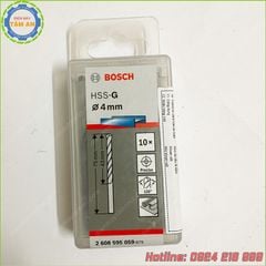 Bộ 10 Mũi khoan sắt BOSCH HSS-G 4mmx75mm 2608595059