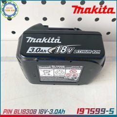 Pin Lithium-ion Makita 18V 3.0Ah BL1830B chính hãng