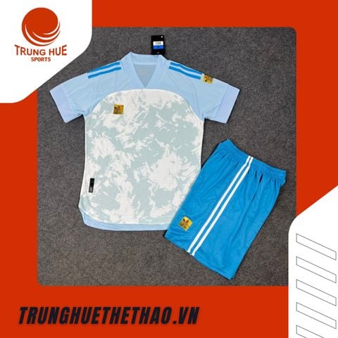 Áo Bóng Đá Áo Thể Thao ADIDAS Ba Lá Xanh Dương Trắng